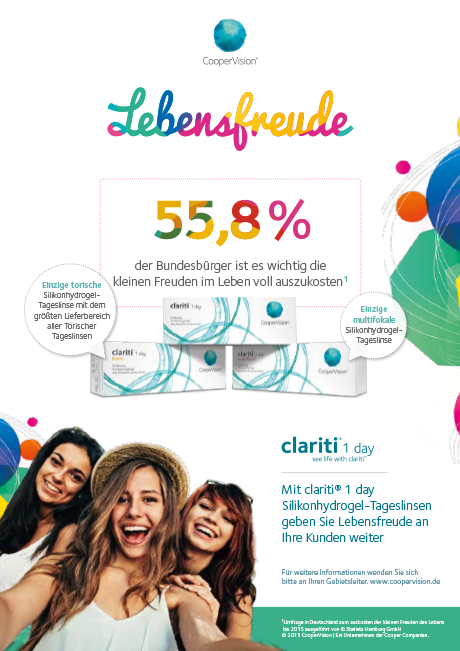 CooperVision Lebensfreude Kampagne