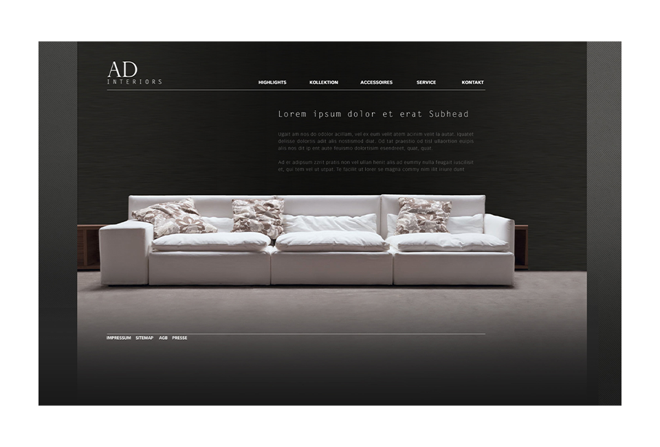 AD Interiors Website Design AD Interiors Website Design